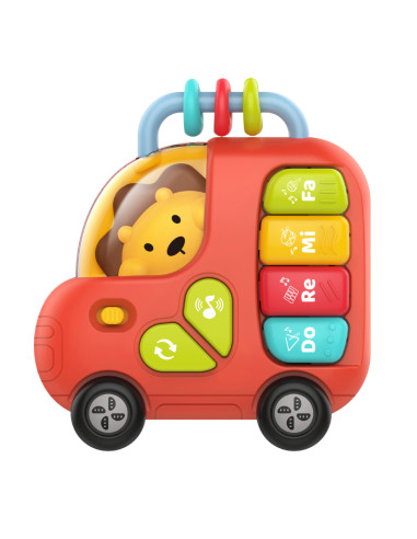 WOOPIE BABY Interactive Piano Bus Lion Musical Organ Sounds Lights 18m