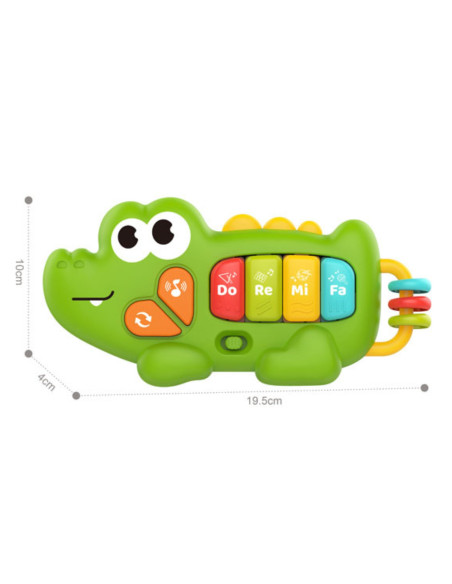 WOOPIE BABY interaktyvus pianinas, krokodilo vargonai, muzikiniai garsai, švieselės, 18 mėn.+