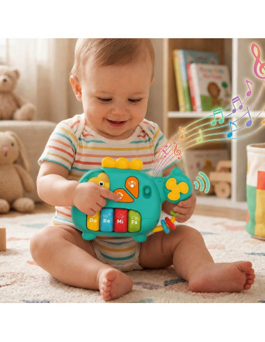 WOOPIE BABY Интерактивное пианино, вертолет, слон, музыкальные звуки, 18 месяцев+