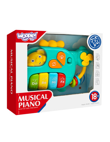 WOOPIE BABY interaktyvus pianinas-sraigtasparnis-dramblys muzikiniai garsai 18 mėn.+