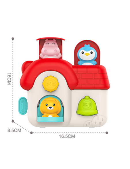 WOOPIE BABY Interactive Pop-Up House Pop-Up Animals Manipulative Toy 18m+