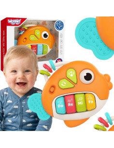 WOOPI BABY Интерактивное пианино, рыбки, орган, музыкальные звуки, свет, 18 месяцев+