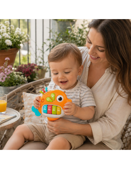 WOOPI BABY Интерактивное пианино, рыбки, орган, музыкальные звуки, свет, 18 месяцев+