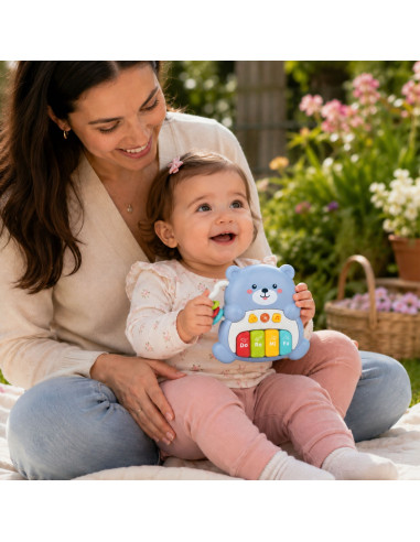 Интерактивное пианино-музыкальный плюшевый мишка WOOPI BABY, 1 шт.