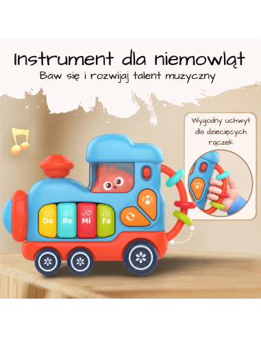 WOOPIE BABY interaktyvus muzikinis fortepijono lokomotyvas