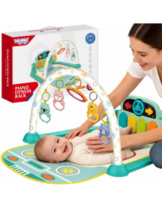 WOOPIE BABY interaktyvus žaidimų kilimėlis su pianinu, 10 dalių, garsai