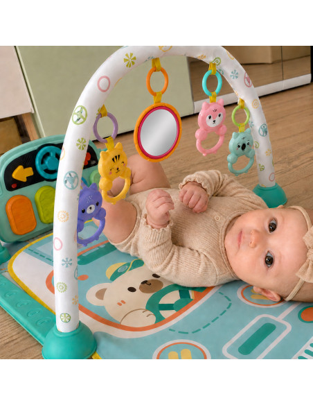 WOOPIE BABY interaktyvus žaidimų kilimėlis su pianinu, 10 dalių, garsai