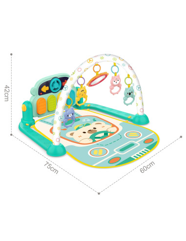 WOOPIE BABY Interactive Play Mat with Piano, 10 Pieces, Sounds