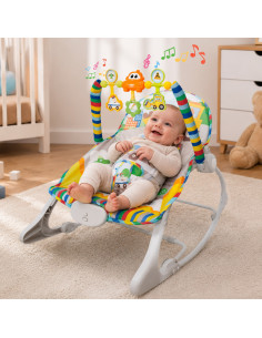 WOOPY BABY interaktyvus šokinėjantis žaislas su vibracija ir arka, daugiaspalvis 2