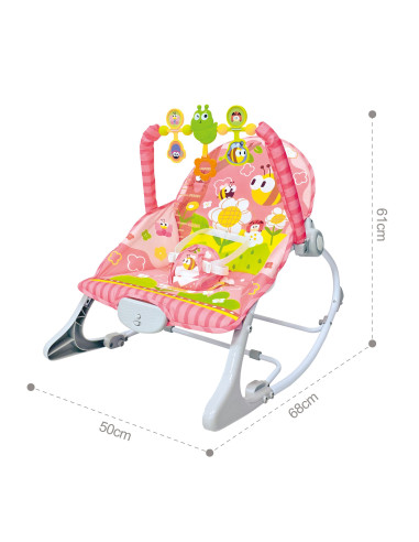 WOOPIE BABY rožinis gultukas - vibro kėdutė