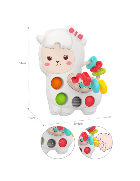 WOOPIE BABY Sensorinis Manipuliacinis Žaislas Montessori Lama 18M+