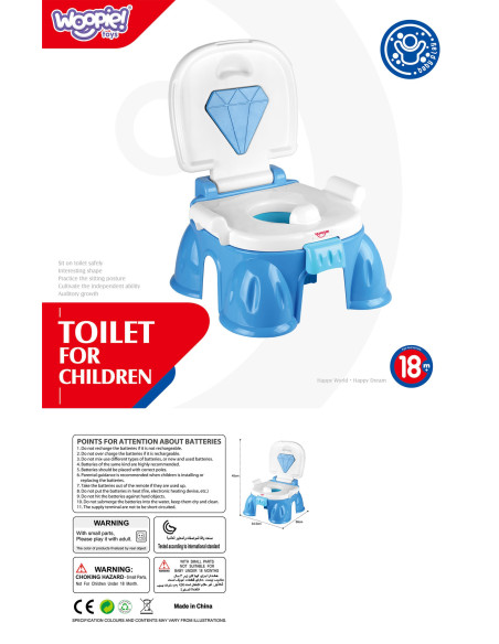WOOPIE BABY Первый детский горшок с музыкой, стульчик-подставка 3 в 1