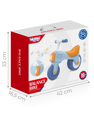 WOOPIE Balance Bike Ride-on Sound Light 18m+
