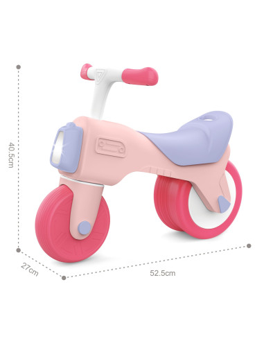 Беговел WOOPI со звуком, от 18 месяцев, розовый.
