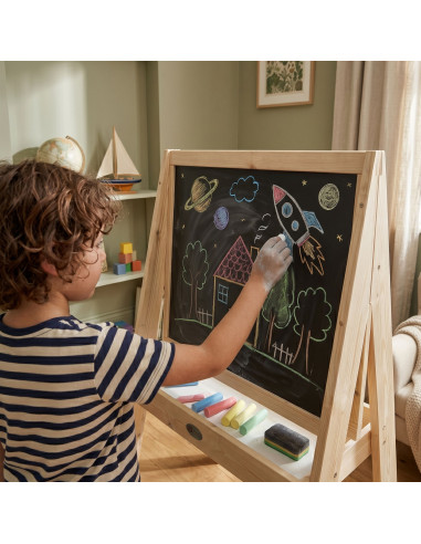 CLASSIC WORLD EDU Wooden Educational Chalkboard