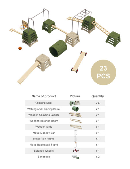 CLASSIC WORLD EDU Obstacle Course XXL Multi-Skill Motor Playground