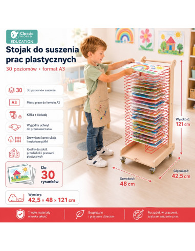 CLASSIC WORLD EDU Art Drying Rack - 30 Levels
