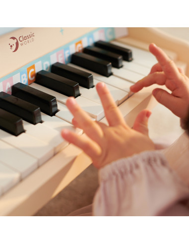 CLASSIC WORLD muzikinis fortepijonas vaikams, besimokantiems groti + knygelė