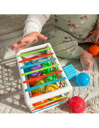 WOOPIE BABY Flexible Sensory Cube Sorter for Children Colorful Shapes 13 pcs.