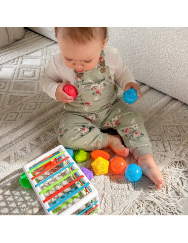 WOOPIE BABY Lankstus sensorinis kubelių rūšiavimo rinkinys vaikams 13 vnt.