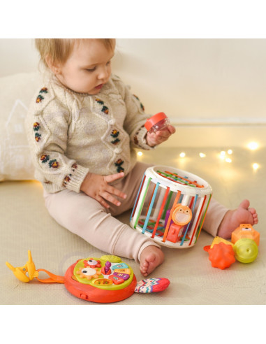 WOOPIE BABY interaktyvus būgnas „Roller“ sensorinis kubas