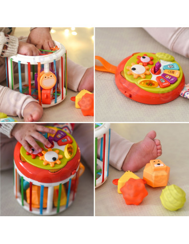 Интерактивный барабан WOOPI BABY Roller Sensory Cube