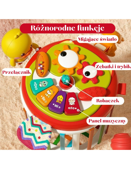 WOOPIE BABY interaktyvus būgnas „Roller“ sensorinis kubas