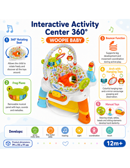 WOOPIE BABY Swivel Seat Interactive Activity Center 12m+