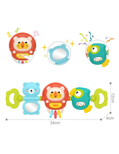 WOOPIE BABY Stroller Pendant Crib Sensory Playing Rattle Mirror 6m+