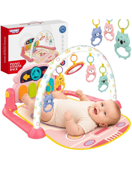 WOOPIE BABY interaktyvus pianino žaidimų kilimėlis kūdikiams 3 viename