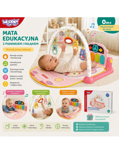 WOOPIE BABY Interactive Piano Play Mat for Babies 3 in 1
