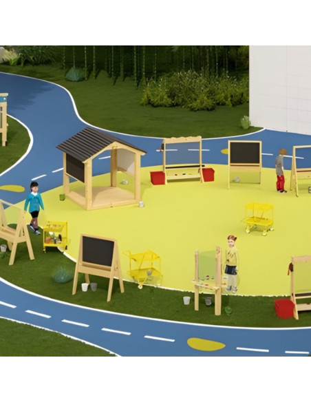 CLASSIC WORLD EDU Large Wooden House Gazebo Playground