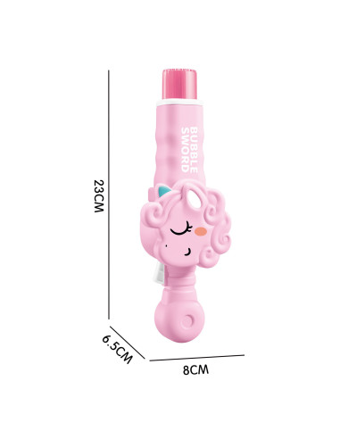 Пистолет для мыльных пузырей Woopie Smoke Bubble Gun, машина для создания тумана и мыльных пузырей в виде единорога, перезаряжае