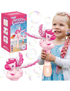 WOOPIE Bubble Machine Unicorn Gun Soap Bubble Machine Wand