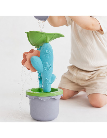 WOOPIE GREEN Set with Bucket and Spinning Wheel 5 pcs. Strainer and Molds