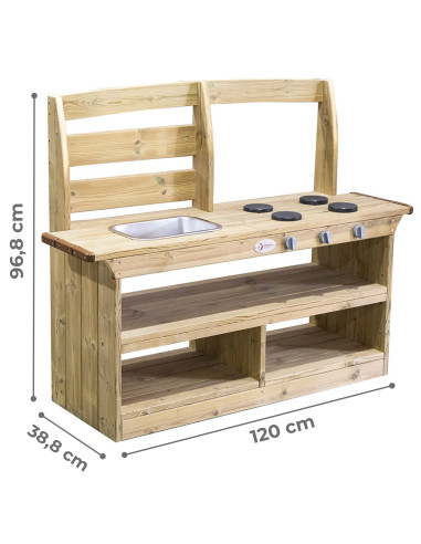 CLASSIC WORLD EDU Wooden Mud Kitchen Large Garden