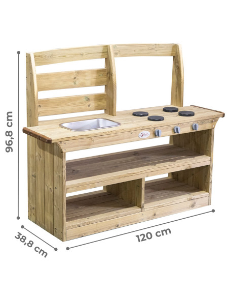 CLASSIC WORLD EDU Wooden Mud Kitchen Large Garden