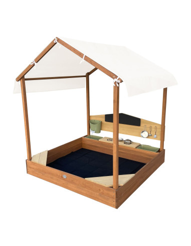 AXI Meli Sandbox House with a White Roof Mud Garden Kitchen