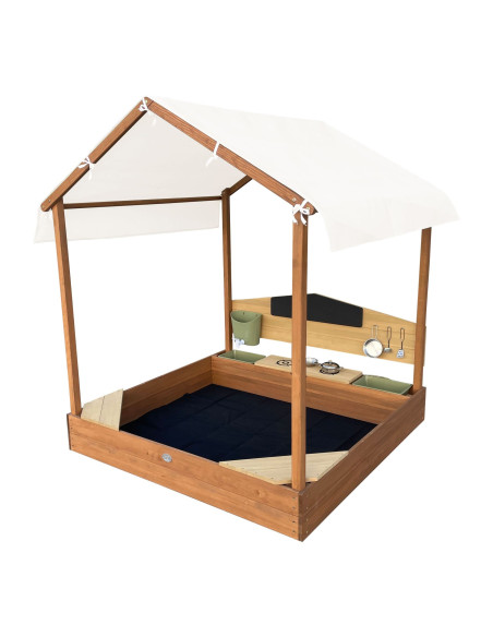 AXI Meli Sandbox House with a White Roof Mud Garden Kitchen