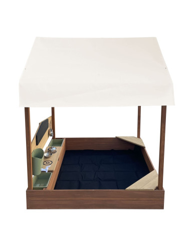 AXI Meli Sandbox House with a White Roof Mud Garden Kitchen