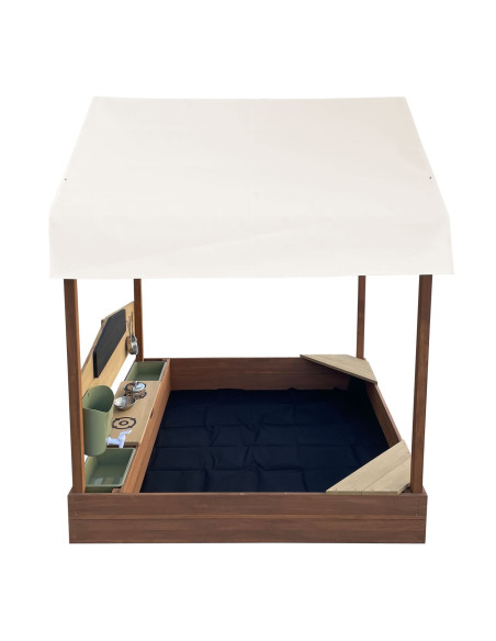 AXI Meli Sandbox House with a White Roof Mud Garden Kitchen
