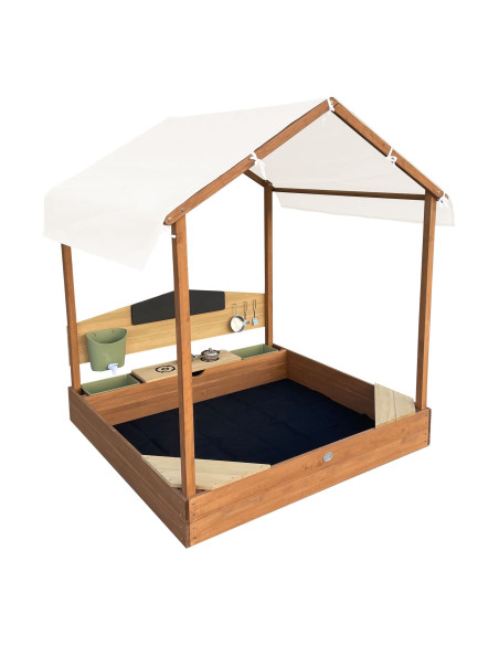 AXI Meli Sandbox House with a White Roof Mud Garden Kitchen
