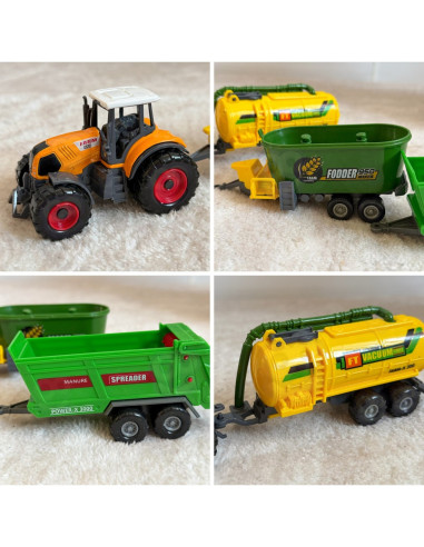 WOOPIE Mini Farmer Set Tractors with Trailers