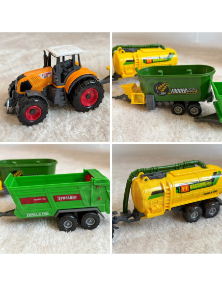 WOOPIE Mini Farmer Set Tractors with Trailers