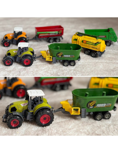 WOOPIE Mini Farmer Set Tractors with Trailers