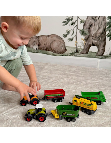 WOOPIE Mini Farmer Set Tractors with Trailers