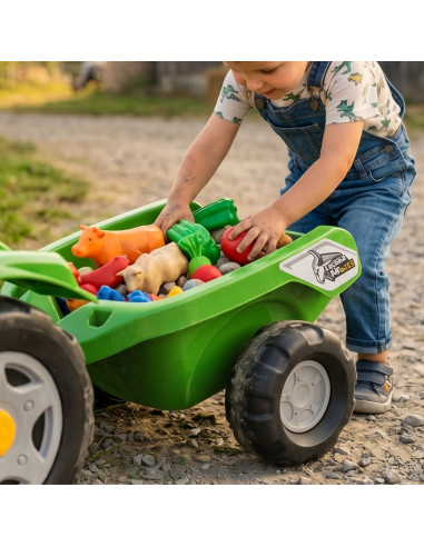 FALK Claas Terra Maxx Pedal Tractor with Trailer and Opening Bonnet 2-6 years