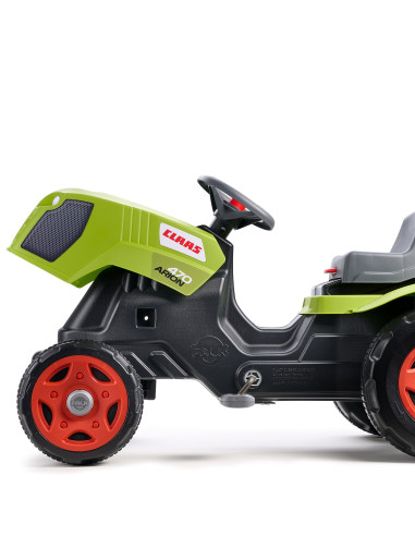 FALK Claas Arion 470 traktorius su priekaba ir atidaromu variklio dangčiu, 2–6 metų vaikams