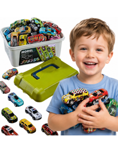 WOOPIE Race Car Set Cars in a Box 50 pcs