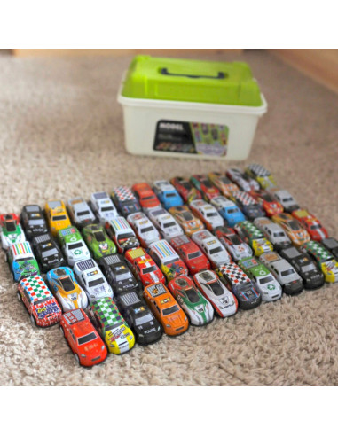 WOOPIE Race Car Set Cars in a Box 50 pcs